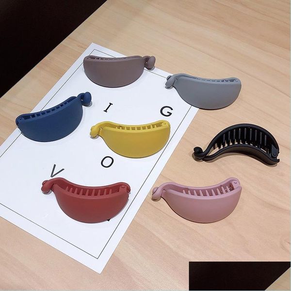 Haarspangen Haarspangen Süßigkeiten Farbe Haar Schachtelhalm Clips Dl polnische Frauen Solidcolor Harz Haarnadel Kopfschmuck Schmuck Zubehör Adt Pon Dh3Xs