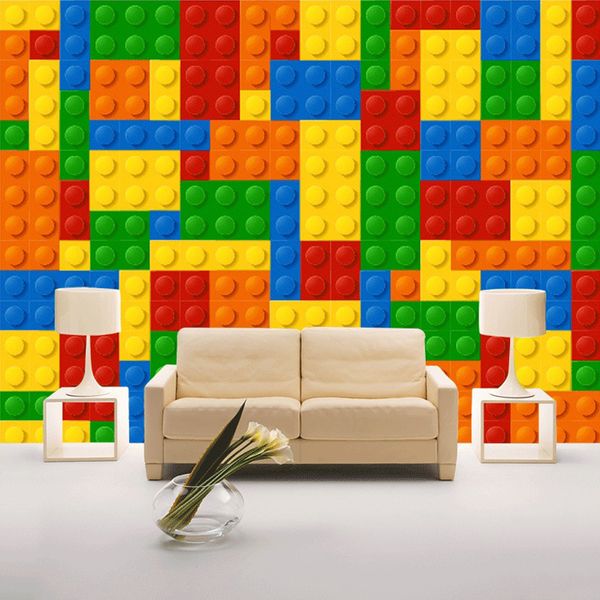 Papéis de parede Tamanho personalizado Murais 3D papel de parede Bricks Bricks Infronto Bedroom Store de brinquedos Non Sebo Wall Cobertings Decor de casa 220927