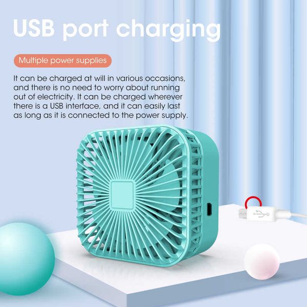 Elektrikli Fanlar Küçük Kişisel USB Masa Fanı Taşınabilir Masaüstü Masa Soğutma Fanı USB tarafından güçlendirilen ev ofis arabası için sessiz çalışma T220924