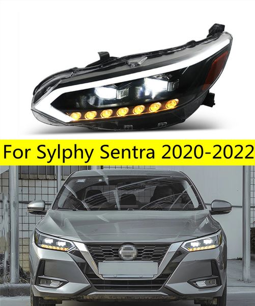 Frontlight do carro para sylphy 20 20-2022 sentra led faróis de automóveis montagem atualizar lente do projetor lâmpada dinâmica ferramentas acessórios kit