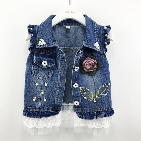 Gilet 1-10T Gilet di jeans per bambini Babe Giacca di jeans Capispalla casual Abbigliamento per bambini Primavera Autunno Abbigliamento Bebe Gilet per bambini Toldder Top 220927