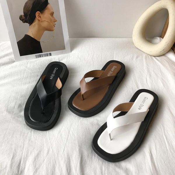 Pantofole simili senza estate da donna flat di tallone 2022 sandali da donna di base non slitta