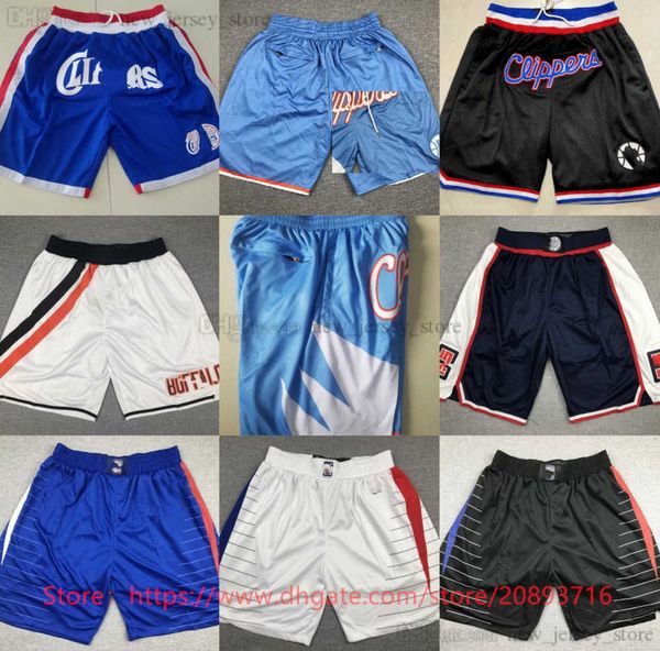 New Basketball Shorts Classic Just Don Pocket Short Hip Pop Pant com bolsos com zíper da calça de moletom