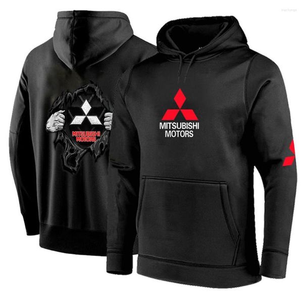 Männer Jacken 2022 Winter Mitsubishi Motors Mode Dicke Fleece Sweatshirt Herren Hip Hop Langarm Hoodies Männlich Herbst Einfarbig kleidung