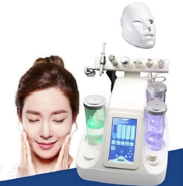 Çok fonksiyonlu güzellik ekipmanları 7 in 1 spa kullanın Kore cilt gençleştirme dermabrazyon gözenek temizleyici su soyma çözümü hidro yüz oksijen makinesi