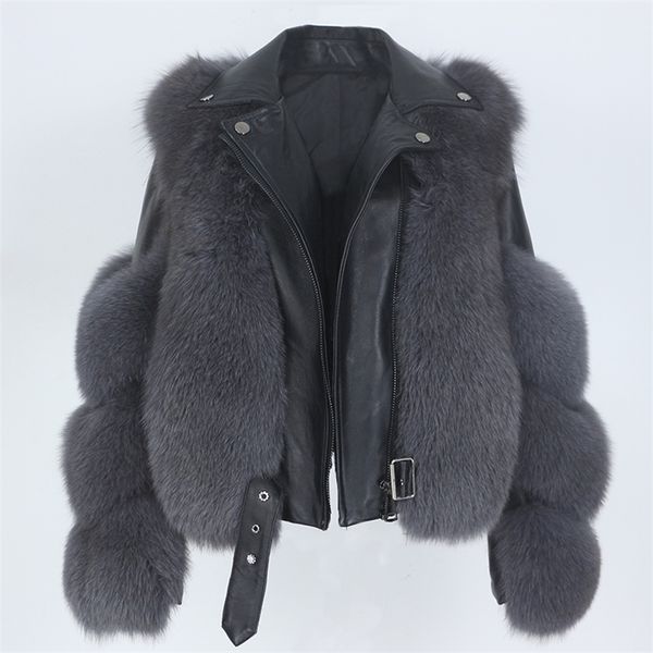 Womens Fur Faux MENINA BONITA Real Coat Vest Winter Jacket Donna Capispalla in vera pelle naturale Staccabile Streetwear Locomotiva 220927