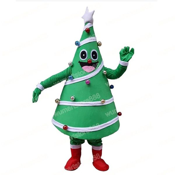 Halloween Weihnachtsbaum Maskottchen Kostüm Cartoon Theme Charakter Karneval Festival Kostüm Erwachsene Größe Weihnachten Outdoor Party Outfit