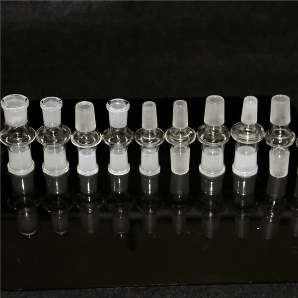 Adaptador de haste de vidro para fumar 18mm macho para 14mm fêmea redutor conector para bongs de vidro adaptadores quartzo banger tigela de fumaça