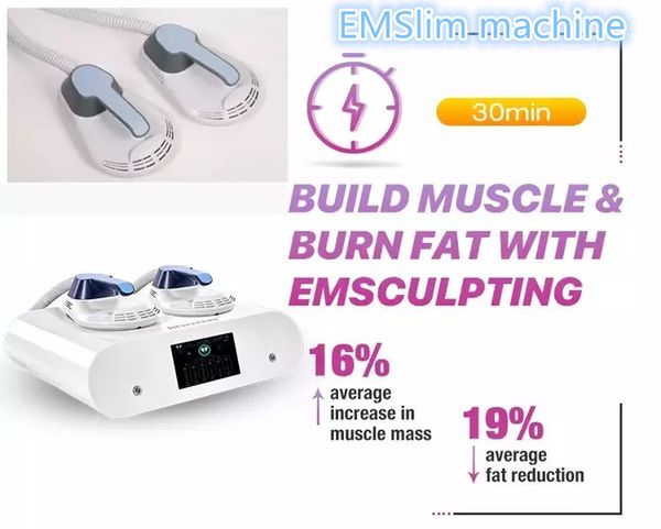 Macchina dimagrante portatile HIEMT 2 maniglie EMSlim EMS 7 Tesla Scultura Butt Lift Incisione elettromagnetica Stimolatore muscolare Rimozione del grasso