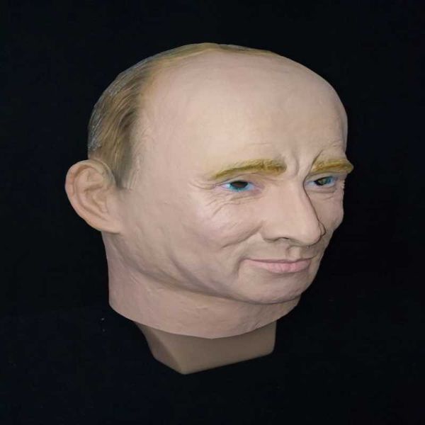 Maschere di partito Presidente russo Vladimir Putin Maschera in lattice Full Face Maschere di gomma di Halloween Masquerade Party Adulto Cosplay Fancy Costume Puntelli T220927