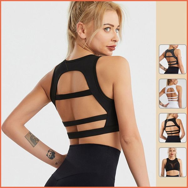 2022 neue Yoga Quick Dry Tank Crop Tops Für Damen Gym Fitness Laufsport Ärmellose Integrierte Brust Pad Weste T-shirts 20W102