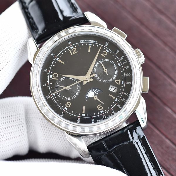 Гранд -осложнения Мужские часы для мужчины Автоматическая механическая 42 -мм водонепроницаемая глубина 50 м сапфировых зеркала качество качественное.