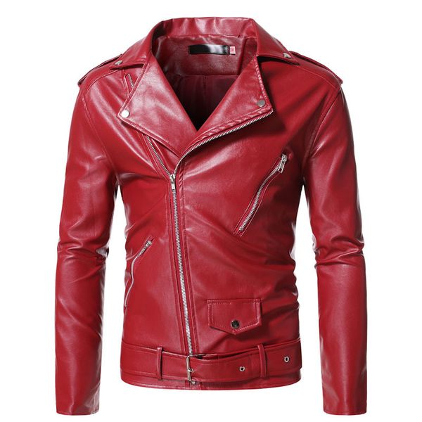 Men's Leather Faux S5XL Autumn e Winter Men's European American Lapeel Leather Jacket Business Casual Zipper Motorcycle 220927