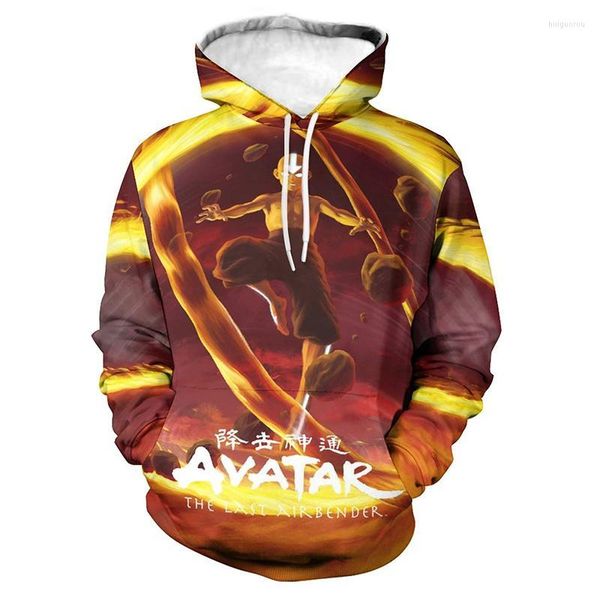 Herren Hoodies Herren Sweatshirts Mod Spring Avatar der letzte Airbender Cartoon 3D Print Pullover Männer Frauen Streetwear Cool Boy Girl