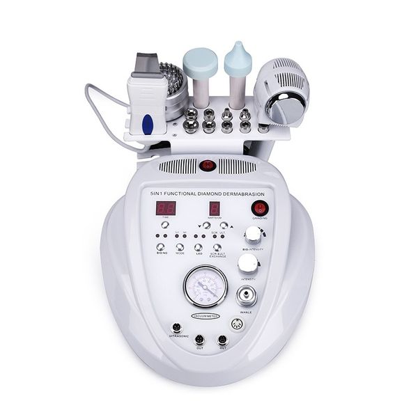 5 in 1 Mikrodermabrasionsmaschinen Ultraschallhautpflegepecrubber Gesichtsreinigung Blackhead Remover Vakuum Diamant Dermabrasion Schönheitsausrüstung