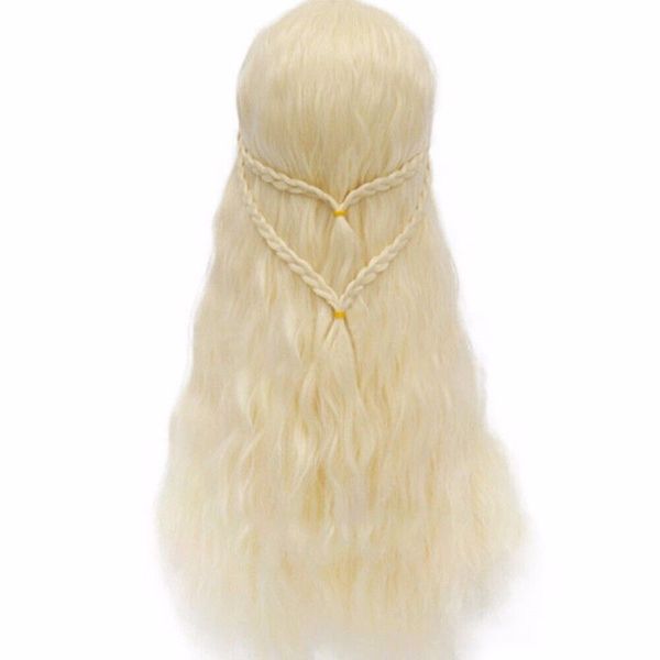 Daenerys Targaryen Wig Hair Женщины маскируют косплей полные парики