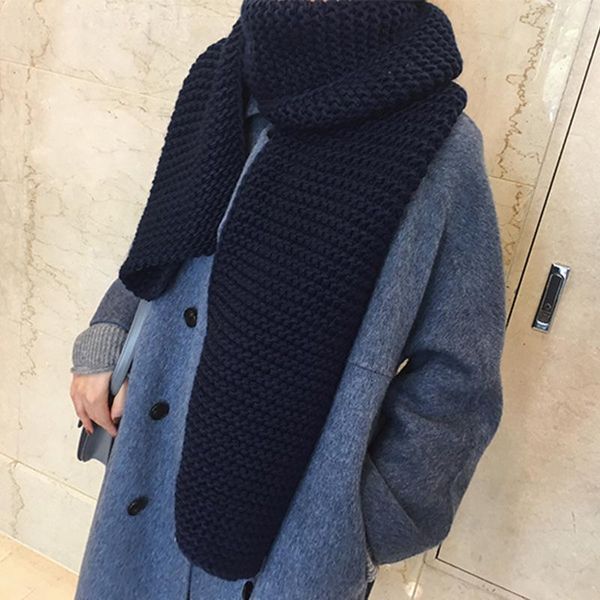 Sciarpe invernali Donna Scialli caldi e spessi Avvolge Sciarpe solide da donna Coperta di pashmina alla moda