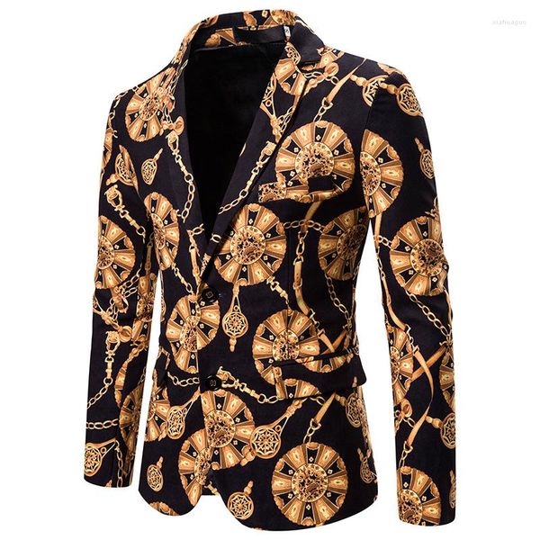 Ternos masculinos vintage preto ouro barroco baro floral masculino smoking smoking smoking cenas de palco de palco de cenas de palco de boate homme blazers de baile de boate