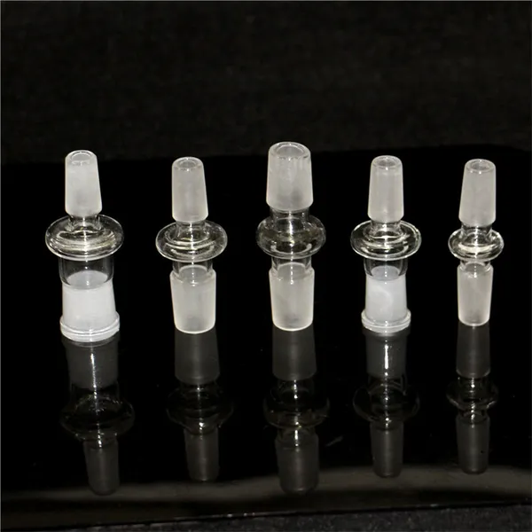 Rauchen Glas Wasserrohr Adapter Glas Drop Down Adapter 14mm 18mm Männlich Weiblich Konverter Für Bongs Quarz Banger öl Brenner Schüssel