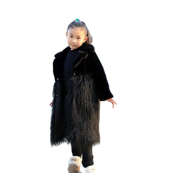 Cappotto Moda Inverno Neonata Pelliccia Giacca di lana Lana Bambini Finto coniglio Caldo spesso Capispalla per bambini Taglie forti 220927