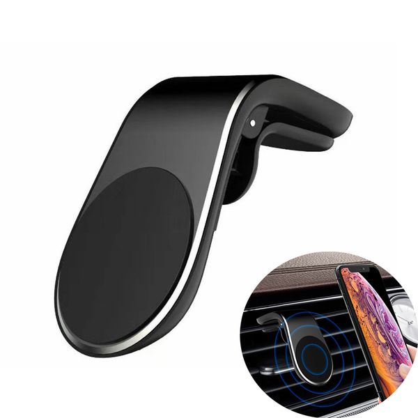 Магнитный автомобильный держатель с зажимом для вентиляционного отверстия, подставка в автомобиле для iPhone 14, Samsung, магнитные GPS-держатели для мобильных телефонов