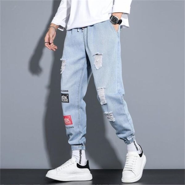 Calças de jeans masculinas calças masculinas Casual Harun Cargo Jeans Loose Spring Japanese e tendência coreana 220928