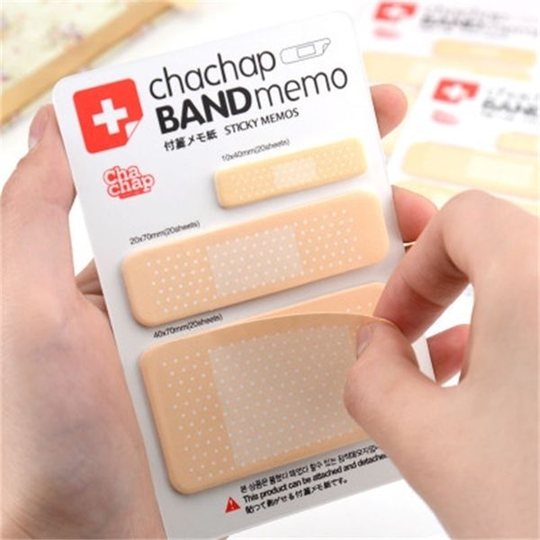 Note Cute Band aid Series Memo pad adesivi Carta per appunti appiccicosa Blocco note kawaii cancelleria ufficio papeleria forniture notas 220927