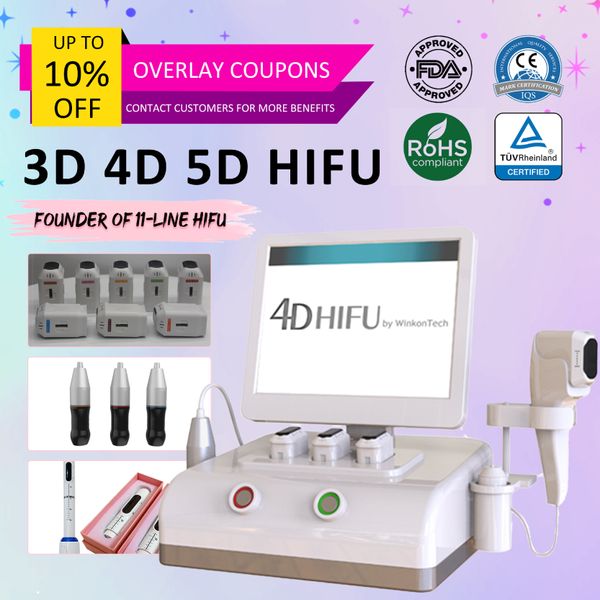 3D 4D 5D HIFU MACHINE Другое лицевое подъем для тела косметического оборудования и VMAX HIFU 3 в 1 переносного ужесточения влагалища