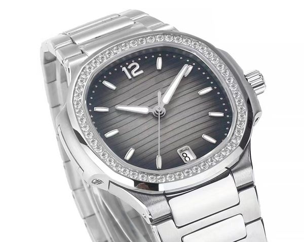 Ladies Watch Mechanical Watch Sport Sport Elegante Japão 8215 Movimento Premium enrolamento automático 35.2mm7118 Diamante de cristal Dial