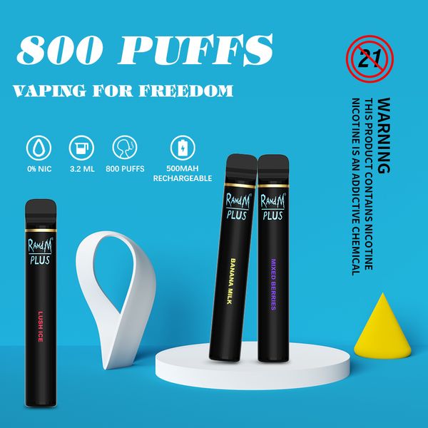 Fumot origina RandM fábrica Cigarro Eletrônico 800 Puffs 2ml 2% Nic 500mAh bateria descartável vape