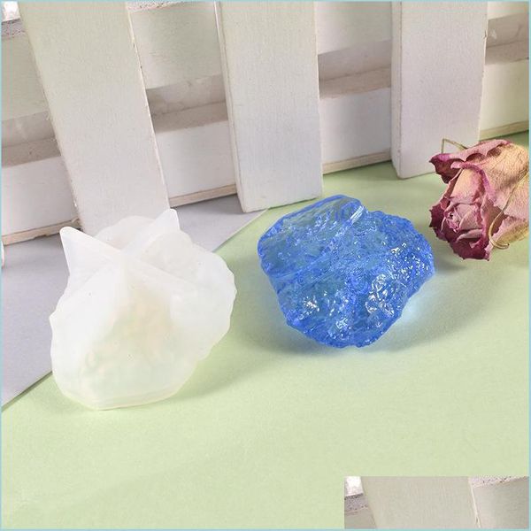 Moldes Irregar Stone Sile Resina Moldes para jóias UV Epoxy Mod Charm Pingente Rock Rock Flexível Drop Drop Deliver