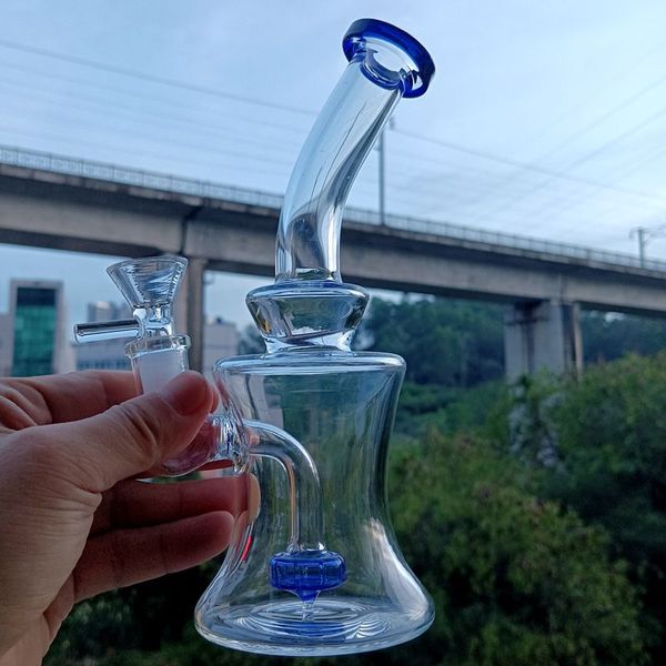 Mini cachimbo de água de água de vidro com pneu PEC PER 6,5 polegadas Platas de fumantes de petróleo de petróleo Shisha