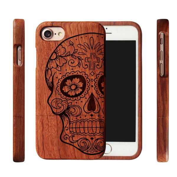 Genuine Natural Real Wooden Phone Cases for iPhone 14 13 12 11 15 Pro Max XR 7 8 SE2020 Protective Shockproof Bamboo Wood Case