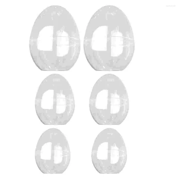 Garrafas de armazenamento Ovo Boxclear em forma de ovo DIY Organizador Recipiente Eggscraft Decoração transparente Balas de bolas preenchidas Artesanato redondo