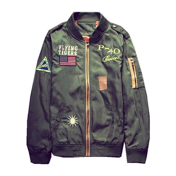 Herrenjacken Bomberjacke Herrenmode Frühling Herbst Militär Motorrad Druck Flugzeugjacken Männer Flug Ma-1 Pilot Air Force Mantel T220926