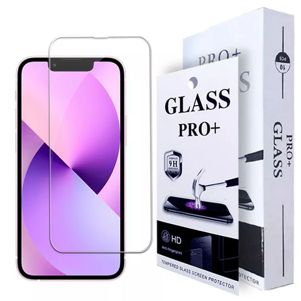 0,2 мм защитники экрана для iPhone 14 13 12 11 Pro XS Max 8 7 Plus Huawei P40 Samsung S10E A70 LG 9H 2,5D Anti-Finger Print Membered Glass