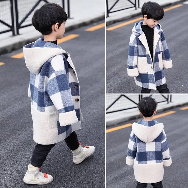 Mantel Herbst Winter Jungen Hoodies jacke mädchen Für 4 13 Jahre Kleinkind Kinder Langarm Plaid Casual Tops Outwear s kleidung 220927