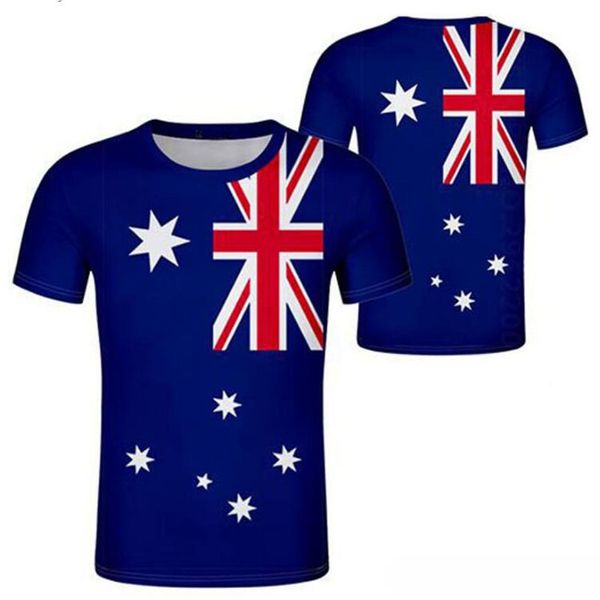 Homens camisetas Austrália Bandeira 3D Camiseta Mulheres Homens Crianças Verão Moda O-pescoço Manga Curta Engraçado Camiseta Gráficos Tees Football Jersey Streetwear