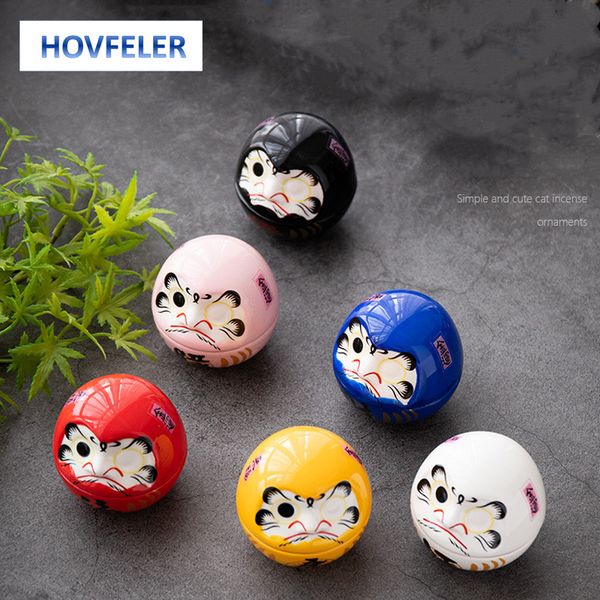 Oggetti decorativi Figurine HOVFELER Ceramica giapponese Daruma Doll Artigianato Portafortuna Fortuna Ornamento Paesaggio Decorazioni per la casa Accessori in miniatura Regali 220928