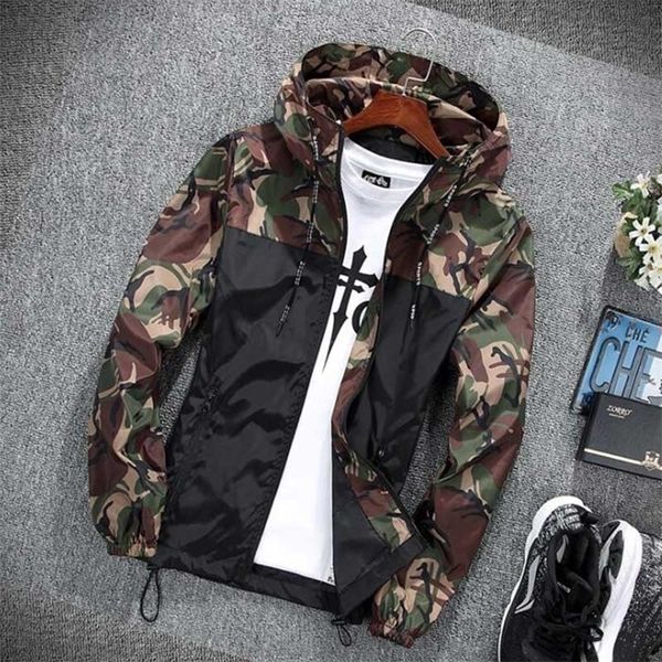 Misturas de lã masculina Spring Autumn Coat Men Jaqueta Camuflagem Young Couples Outerwear