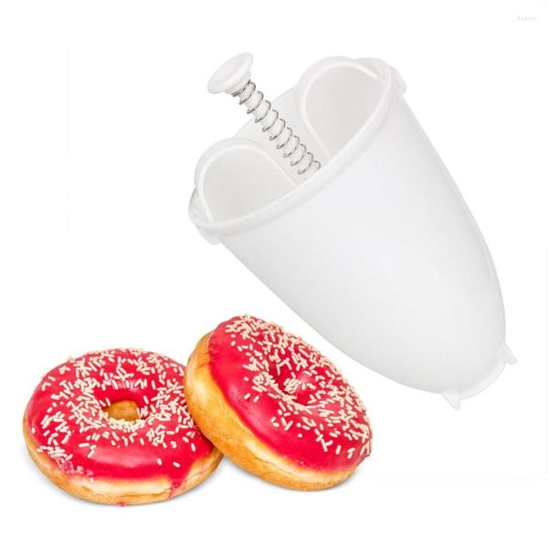 Выпечка формы Donut Machine Пластиковый легкий вафельный диспенсер Deep Fry Donut Manual Maure Easy Fast Portable