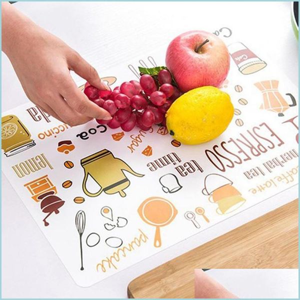 Mats Pads Mode Cartoon bedrucktes Placemat PVC Tischmatten Insation wasserdichte Anti-Fo-Kinder-Schüler Platte Drop Lieferung 2021 Home DHCJT