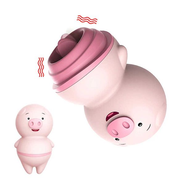 Itens de beleza 2022 Novo USB Charging Porco lambendo vibradores sugadores clitóris vagina anal lambida massagem Mulher sexy brinquedo adulto máquina erótica