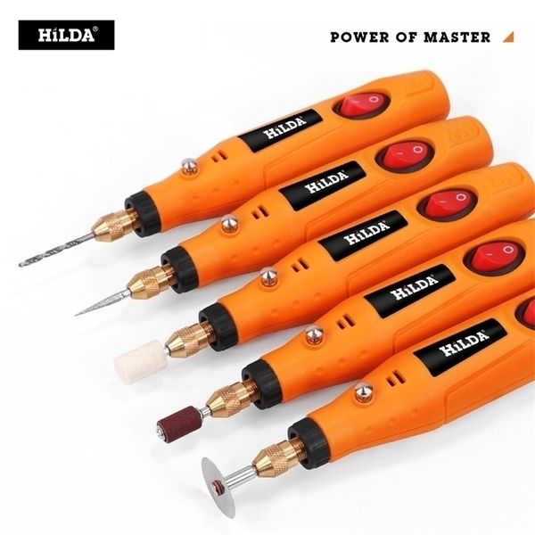 Электрическая дрель HILDA Mini Rotary Tool 12V Ручка для гравировки с набором шлифовальных принадлежностей Многофункциональный 220928