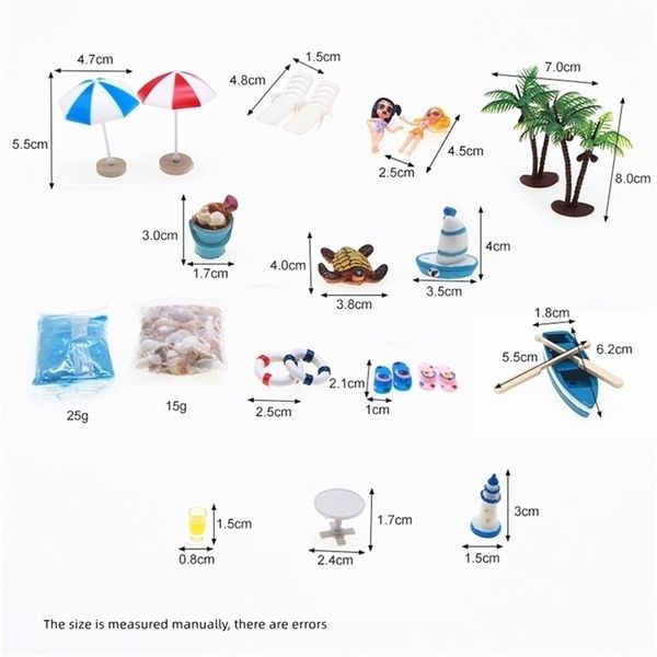 Декоративные предметы фигурки Ocean Beach Miniatures Artifical Sunshade Umbell