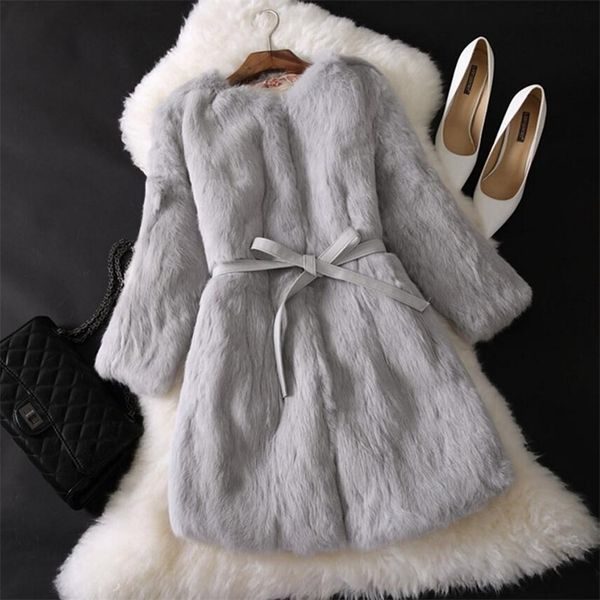 Pelliccia da donna Pelliccia sintetica di buona qualità Donna Vera pelliccia di coniglio genuina Cappotto di fabbrica Giacche classiche vintage Spessore caldo Inverno Cappotto invernale wsr275 220929