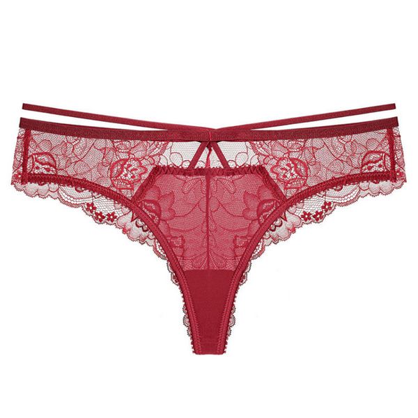 Mutandine di pizzo sexy sottili biancheria intima traspirante romantica comoda mutande bendaggi a bassa vita Lady Panty