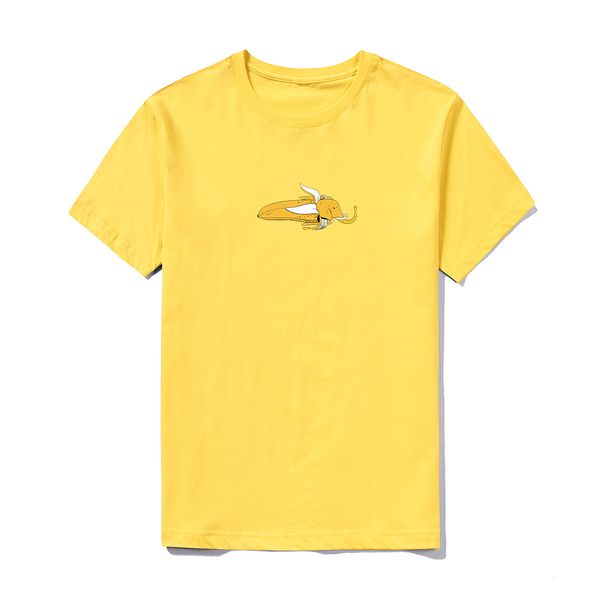 Herren T-Shirts Sommer Neues Bedrucktes T-Shirt Banana Elephant Print Herren Casual O-Ausschnitt Hip Hop Kurzarm T-Shirt Tops Männlich Mode Grafik T-Shirt OFAB