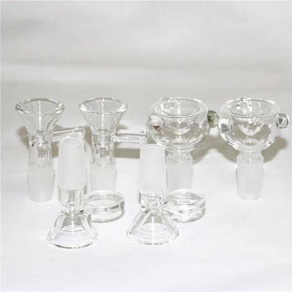 Wasserpfeifen Heady Smoking Wasserpfeifen Dab Rigs Glasschieber Schüsselstücke Bongs Schüsseln Trichter Rig Zubehör Quarz Banger Nägel 18 mm 14 mm männlich weiblich