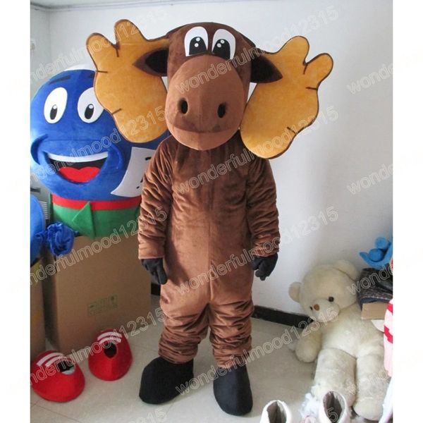 Costumi mascotte renna performance Carnevale Regali Hallowen Taglia adulto unisex Fancy Party Outfit Holiday Cartoon Character Outfit Suit